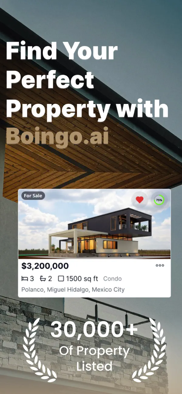 Boingo AI property discovery screen